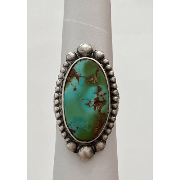 Vintage Silver & Turquoise Ring Native American - Picture 1 of 5